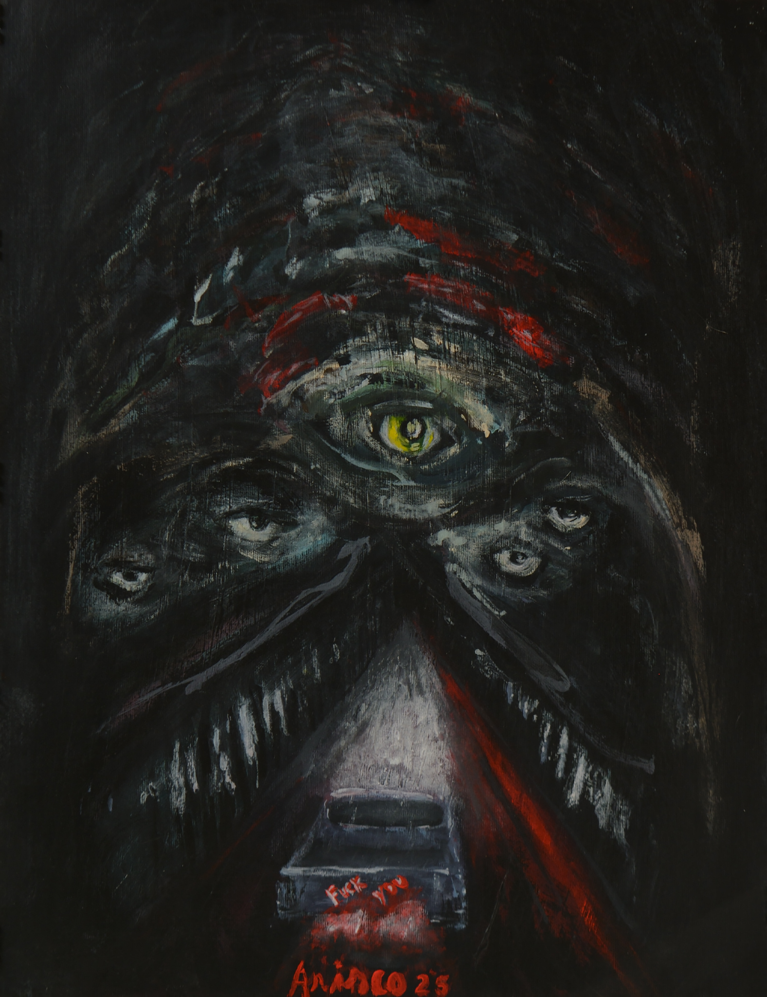 The Silent Will Be, acrylic painting on paper by ARISCO.